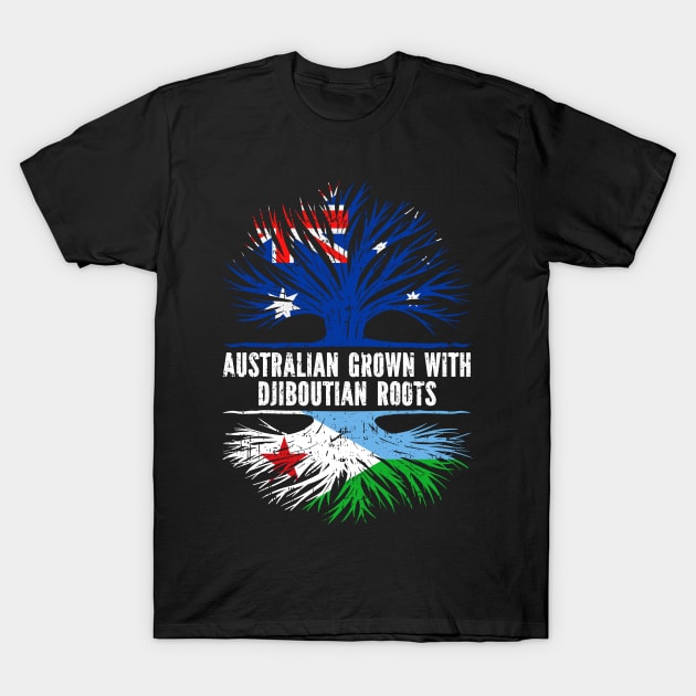 Australian Grown with Djiboutian Roots Australia Flag T-Shirt by silvercoin